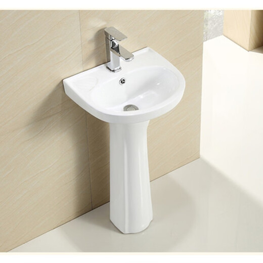JOMOO JOMOO bathroom pedestal basin bathroom ceramic wash basin hand wash basin balcony household integrated pedestal basin C type pedestal basin + faucet + drain accessories