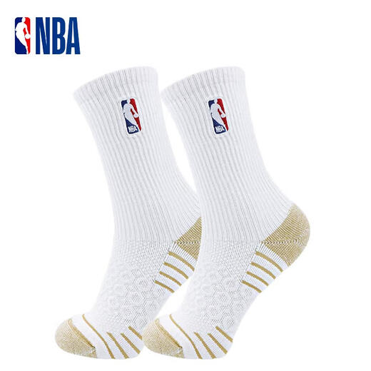 NBA basketball socks men's high tube leisure sports socks Copper ion antibacterial yarn long tube thick towel bottom cotton socks 3 doubles