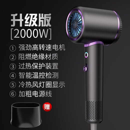 Xiaomi Baby Series Hair Dryer Home High Wind Negative Ion Hair Care Hair Dryer Barber Shop High Power Non-Hurting Electric Hair Dryer Gray 2400W + Ultra High Speed + Negative Ion Hair Care