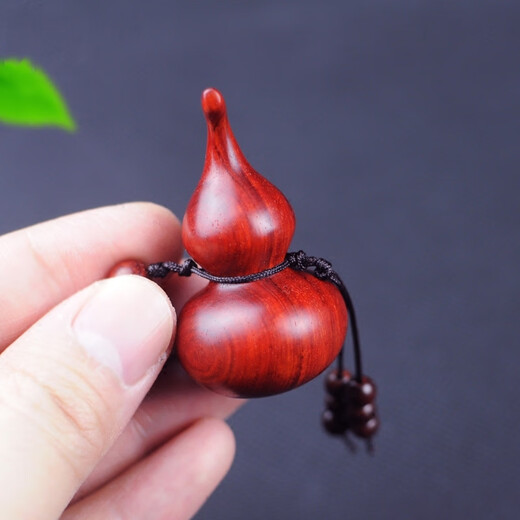 蓝铂丽胖东来品质葫芦吊坠木雕刻手把件汽车包包挂件挂坠精品红 老凤祥同款葫芦钥匙扣