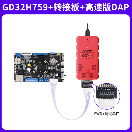 Carte de développement Wildfire GD32 Carte de développement GD32H759IMK6 Carte d'apprentissage ARM M7 Microcontrôleur domestique 600 MHz Carte de développement GD32