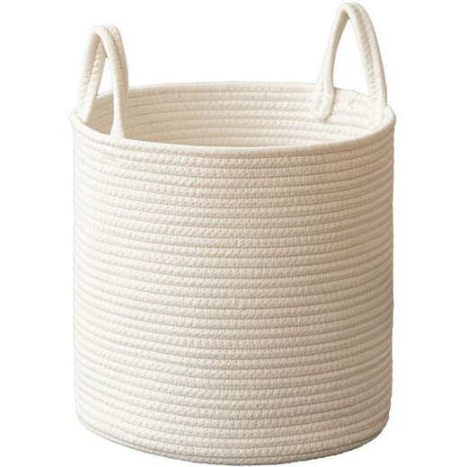 Ou Runzhe jute hand-woven cotton basket dirty clothes basket dirty clothes storage basket dirty clothes basket portable storage bucket large size