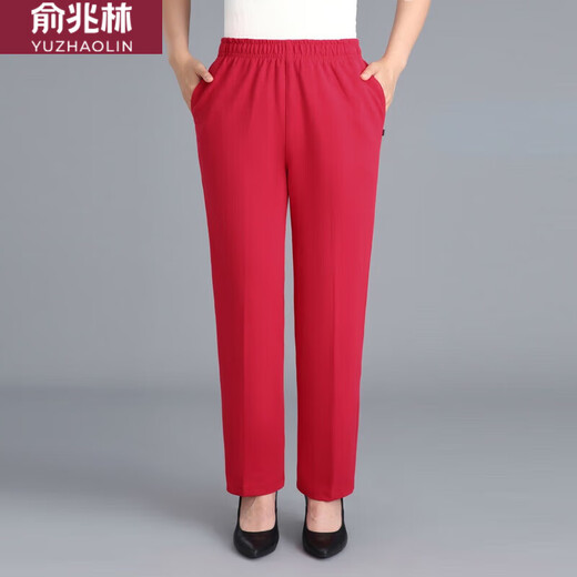 Yu Zhaolin reines Baumwoll mittlere und ältere Frauenhose im Frühjahr und Herbst. Neue Style Lose eng mit hoher Tapferkeit Casual Hosen Hosen Mutterhosen Sport-Jogginghosen plus Fleece Black-689# 2xl (empfohlen 115-135jin [Jin gleich 0,5 kg]))