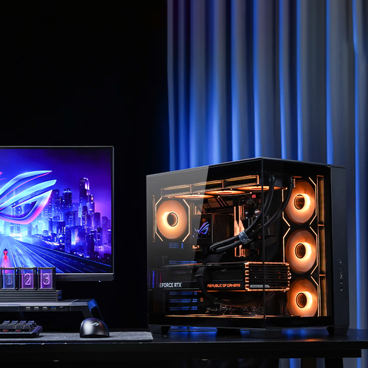 ASUS ROG family bucket Ultra7 265KF/RTX5080/5070/5060Ti graphics card host Creative Nation Delta game desktop assembly machine computer host complete machine U7 265KF+5060Ti+32G+1T丨三