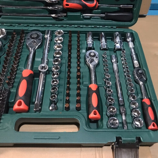 Sailoto Tools 72-Tooth Quick Wrench Socket Combination Tool Box Auto Repair Tool Set 216-piece Socket Wrench