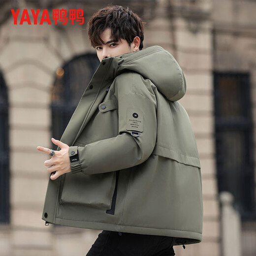 Duck Duck 90 Duck Down Down Jacket Same Style Warm Hooded Couple Workwear for Men and Women Short Outdoor Charge Men's Thickened Jacket