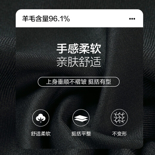 Peromont Men's Wool Business Formal Wear Professional Suit Wedding Groom Suit Navy 175D