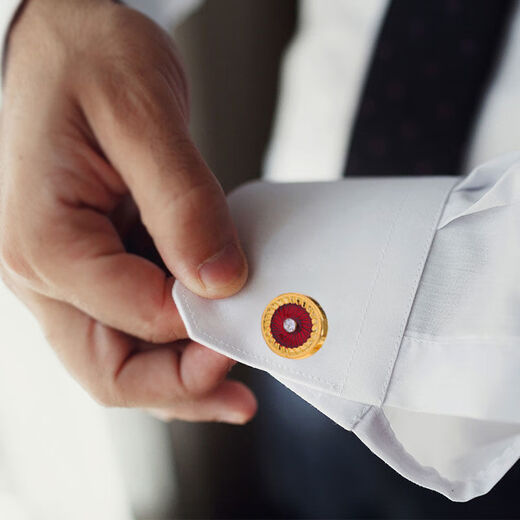 PEARL DIARY new men's business formal buttons men's and women's suit shirt cuffs simple style French shirt cuff buttons 17# blue picture (pair) 1 piece