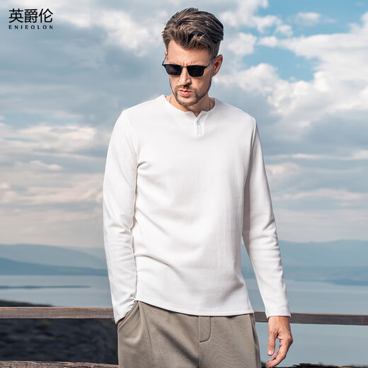 ENCEOLON 230G T-shirt à manches longues en velours long en velours