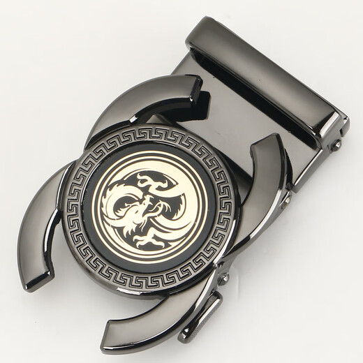 CHENJINGBAI (CHENJINGBAI) 3.5CM Men's Belt Buckle Film Automatic buckle Belt Band Head Men's Pants Lead Business Manufacturer Direct Sales 841 Gun Dragon Single buckle
