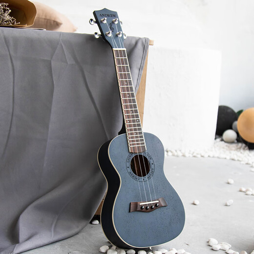 Andrew (ANDREW) ADL ukulele beginner entry-level student 23-inch ukulele children's veneer small guitar blue 26-inch full peach blossom core deep sea fantasy blue + gift bag +