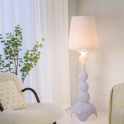 Zhongshuai Italian designer living room hollow floor lamp ins style bedroom model room modern creative art dimming lamp floor lamp - transparent color - touch switch remote control