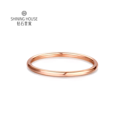 Diamond Family Original Heart Series 18K Gold Ring Plain Ring Plain Gold Colored Gold Ring Stackable Simple Style Birthday Anniversary Gift No. 10
