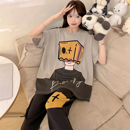 Junjunsui Dimei Pyjamas pour femmes pantalons à manches courtes coton pur