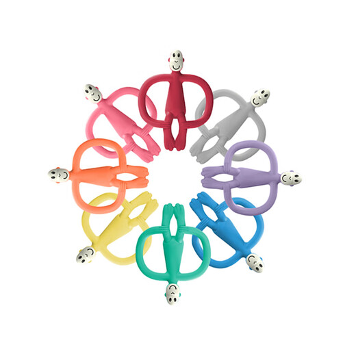 A British match monkey tooth gum tailless soothing gum molar stick baby oral period 0-3-4 months+-6-12 months tailless pink