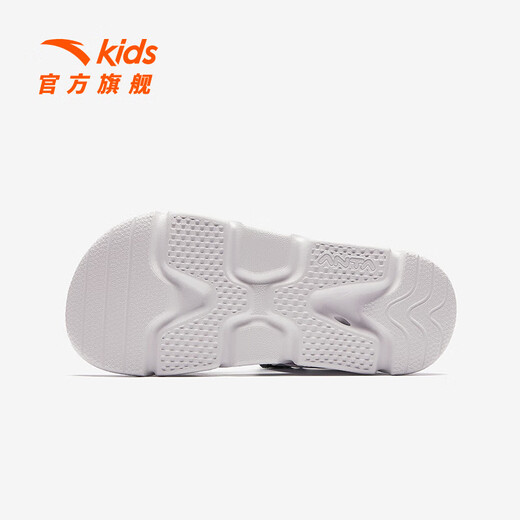 ANTA children's sandals, beach shoes for girls and boys, 2026 summer new style, breathable, comfortable, soft, open-toed students, light fog purple/Anta white/black-1 38