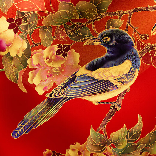 Guge Space Focus Art Entrance Painting Xishang Branch New Chinese Restaurant Copper Engraving Living Room Sofa Background Wall Meter Box Decorative Painting Xishang Branch Electric Meter Box 600x400mm Black Walnut Solid Wood Picture Frame Copper Color Burning Technology + Brass Painting Core + Package Installation