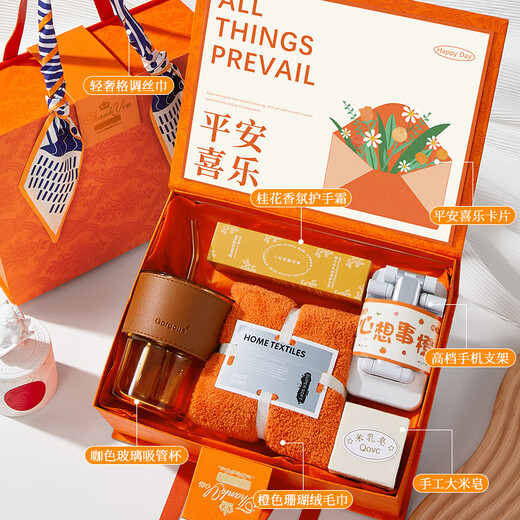 奢香格格伴手礼年会礼品奖品实用新年礼物商务公司团建定制活动员工礼品 心想事橙套餐一 450ml
