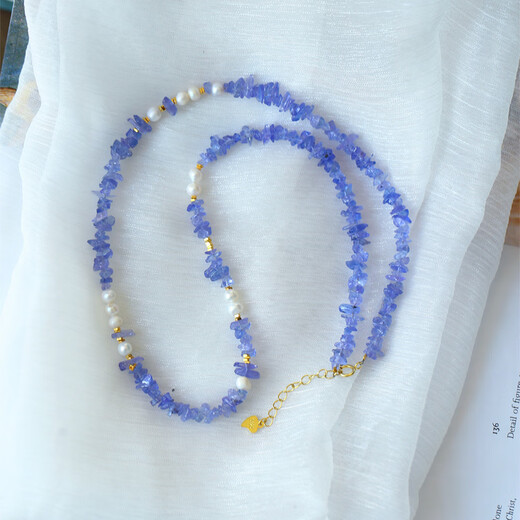 Yan's natural colored treasure tanzanite gravel matched with pearls original necklace/bracelet women's tanzanite jewelry necklace