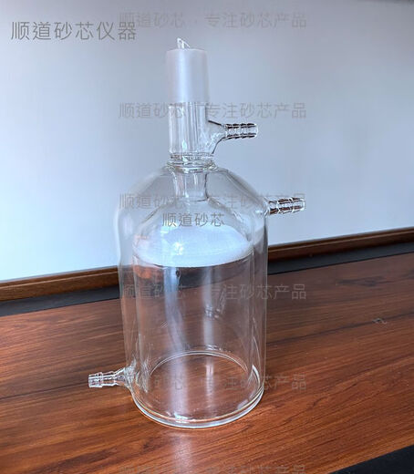 Yinmeng 250ml double-layer sand core suction filter funnel glass jacketed insulation tool grinding mouth 24# honeycomb plate Buchner funnel G3 250ml double-layer funnel G1 sand core