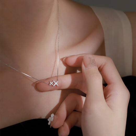 PHOENIXSILY necklace for women, new style, light luxury, niche clavicle chain, high-end, practical and high-end birthday gift for girls and girlfriends, reaching for the stars for you, ghostwriting greeting cards