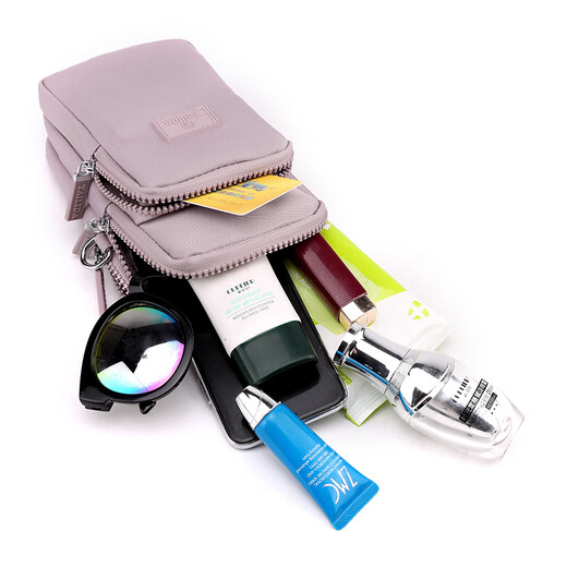 Jianxun Mini Mobile Phone Bag Running Sports Arm Bag Shoulder Crossbody Bag Mobile Phone Bag Wrist Fitness Women's Small Bag Light Purple