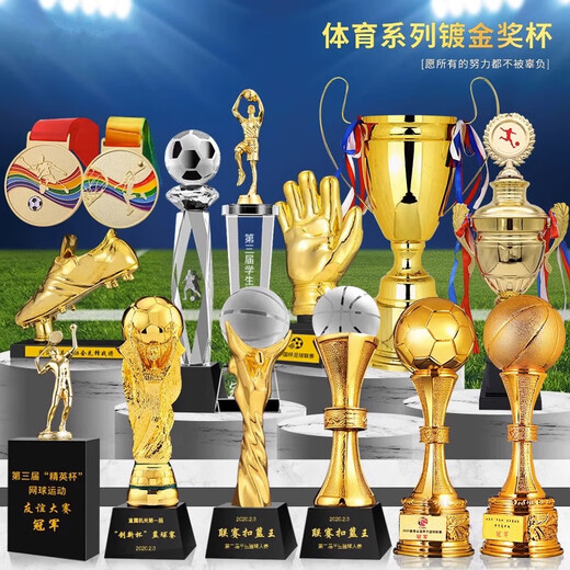 Youxueku Metal Trophy Customized Basketball Football Table Tennis Badminton Dance Games Students and Children's Competition 9901