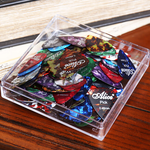 
Hanchang Guitar Pick Cellulole Ukulele Pick Wood Electric Guitar Shield Special Accessories 0.81mm Thickness 50-piece Pack