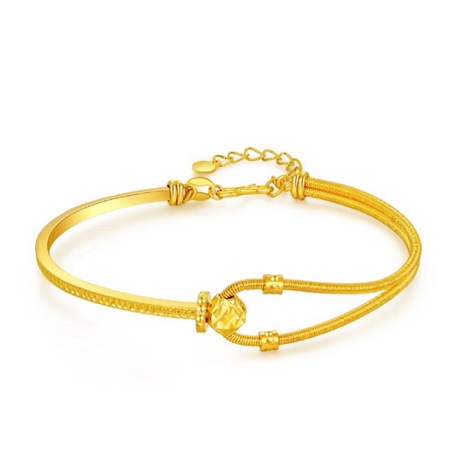 The same fashionable C-shaped spring horseshoe buckle half-chain bracelet from Feiyu Gold Store, thick-plated 18K adjustable AB chain as a gift for your girlfriend