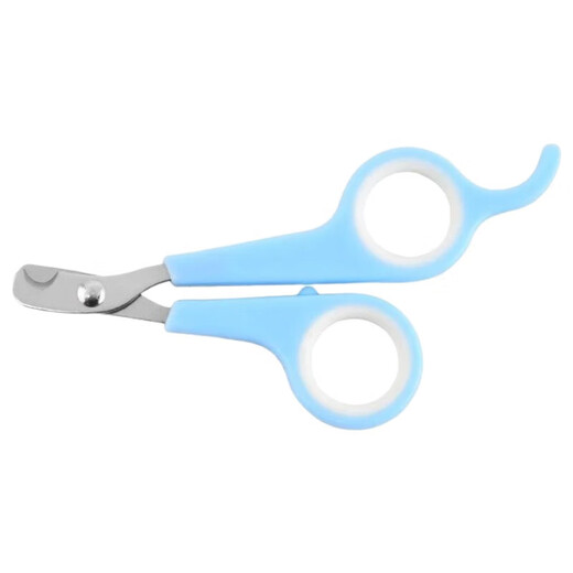 Pet nail clippers with tail elbow scissors, cat nail clippers, cat paw scissors, household portable pet nail clippers, good items, pet nail clippers - pink and white - 1 piece