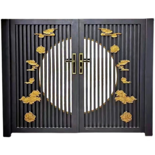 智耀铝合金门楼新中式别墅大门农村自建房铝艺庭院入户门院子定制门头 款式一样式图