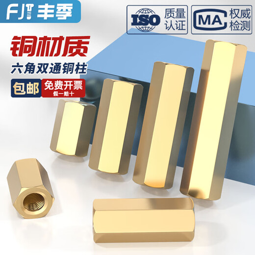 Fengji M2M2.5M3M4M5M6 double-way hexagonal copper column isolation column nut column hollow chassis motherboard computer board stud M4*20 10 pieces
