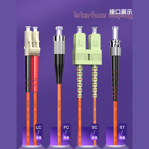 毕亚兹 电信级光纤跳线sc-sc(UPC) 10米 OM2多模双芯双工跳纤光纤线 收发器尾纤 JX30