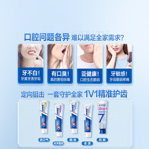 Crest 7-Effect Specialized Research Hot List de dentifrice Élimination des taches anti-allergiques Breffe frais 840gocc