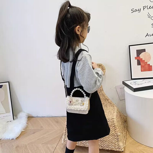 韦戒儿童节礼物 女孩7-14岁挎包儿童包包女可爱女童斜小2024新款手提 9756白花蝴蝶结小清新