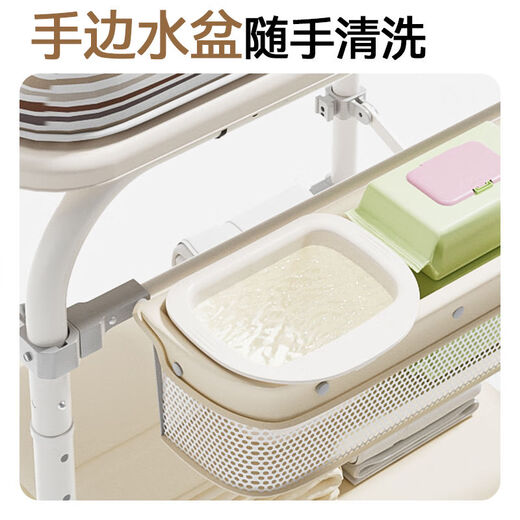 birthday diaper table baby care table newborn baby diapers table massage touch multifunctional bathtub [basic] cheese white-multi-functional care table