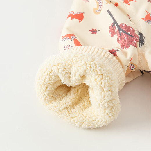 DAVE&BELLA 100-day baby clothes, toddlers' rompers, newborn pajamas, baby onesies, autumn new outing clothes, yellow bottom printing, ready stock 90cm (recommended height 80-90cm)