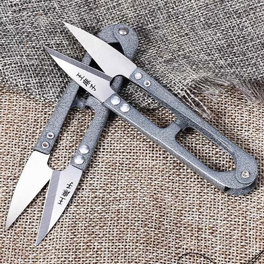 Wang Mazi yarn cutting and sewing scissors, pointed U-shaped thread scissors, small fabric scissors, household clothing scissors, commercial clothing scissors, single pack (color is random and does not support specification)