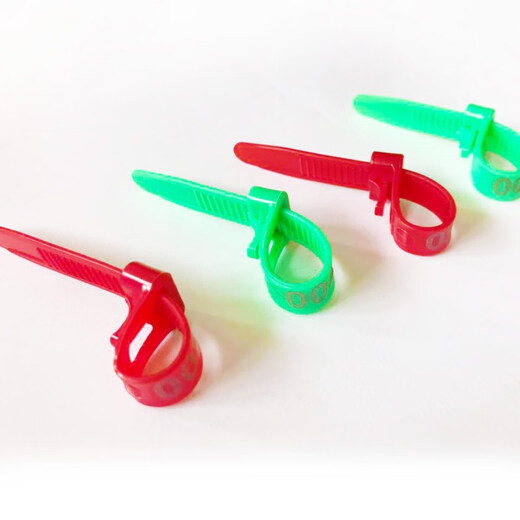 Chaoming (CHAOMING) Tuojin mark ring chicken logo plastic chicken foot ring with various numbers duck custom-made farm button label sign without words purple 50 pcs