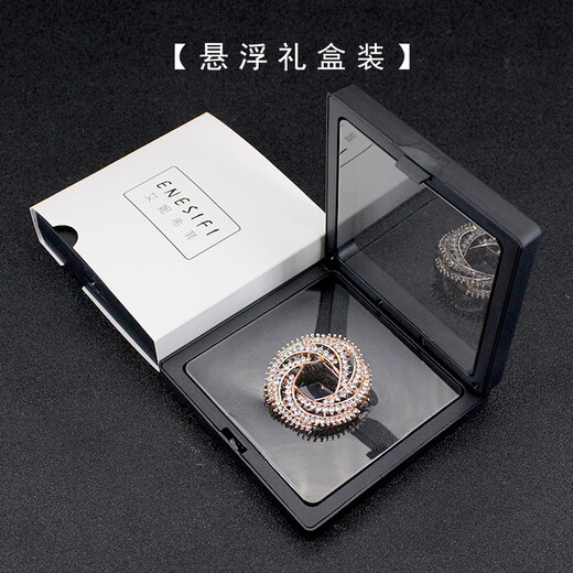 Shelly high-end pearl brooch for women, simple and fashionable round corsage, clothing fixed pin, exquisite accessories, birthday gift, gold 3407 box