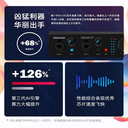 midiplusStudio 2Pro otg迷笛外置电脑手机独立声卡直播唱歌有声书录音 2Pro OTG+E-XD HZ835