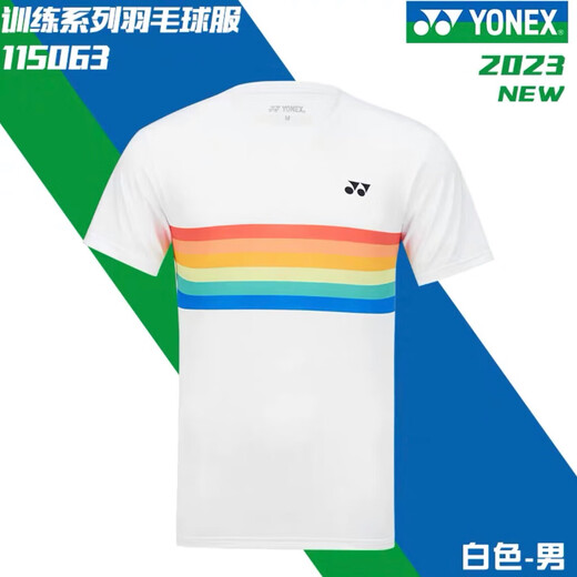 赛事威2024新款yy羽毛球服王小羽彩虹短袖女上衣吸汗速干运动比赛训练服 7029黑色女款上衣 M
