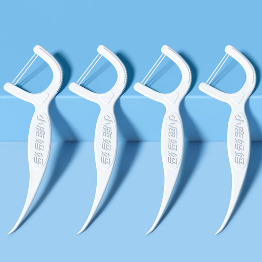 小鹿妈妈高顺滑家庭装牙线棒共300支剔牙签牙线棒 随身盒方便携带