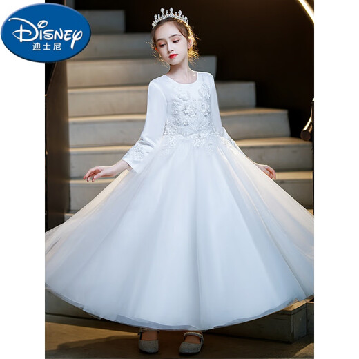 
Disney girls dress princess dress birthday children host performance dress flower girl wedding girl piano playing evening dress 683 blue plus velvet long sleeves Subscribe [Fur collar] 110cm 22-32