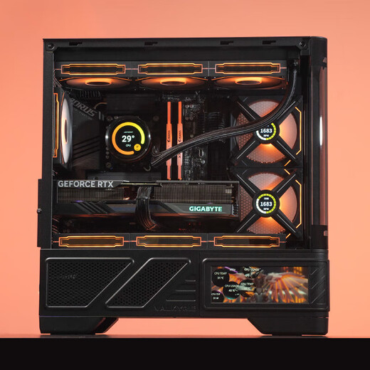 GIGABYTE AMD Ryzen 7 7800X3D/9800X3D desktop assembly computer host without graphics card option with RTX5070Ti/5080 game water-cooled sea view room secondary screen complete machine 2 R5 9600X丨32G丨1TB丨Mainstream