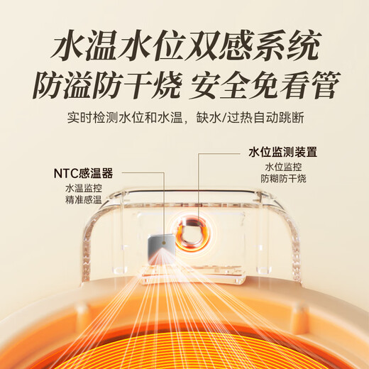 Bear all-glass body health pot thermostatic kettle office multifunctional teapot flower teapot 0 metal health cup 24h reservation 24h heat preservation 1L YSH-J10D1