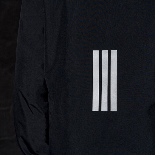 Adidas water-repellent woven hooded jacket for men and women in autumn Adidas official light sports black S