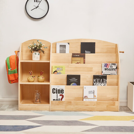 Nordic Ikea Kinderbuchhandel Bilderbuchregal bodengesteuertes wirtschaftliches massives Holz Bücherregal Kindergarten Babybuchregal Spielzeug 826s%23 Block Lack: Länge 80 Breite 30 Höhe 85 cm