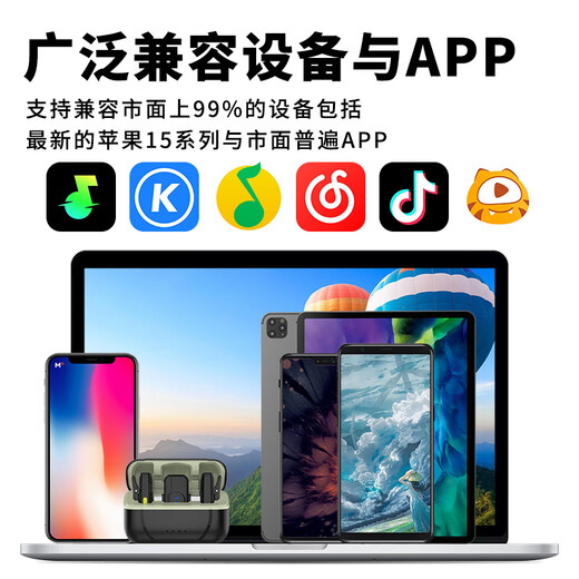 Shisuo shisuo wireless lavalier microphone for video recording, outdoor interview, mobile live broadcast recording equipment, clip-on one-to-two A5 elegant white one-to-two Android interface I super long battery life