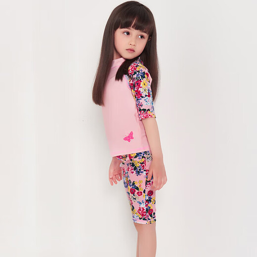 弈姿儿童泳衣女童学生分体游泳衣冲浪服温泉泳衣泳装 Ezi12004 